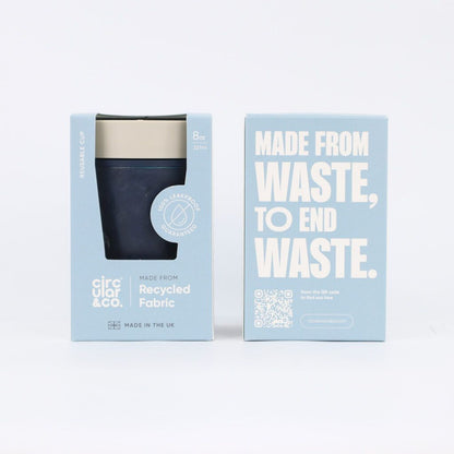 Fabric Reusable Cup 8oz Ecru