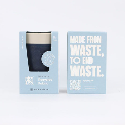 Fabric Reusable Cup 8oz Ecru
