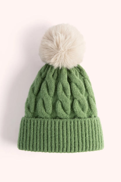 Powder Elise Bobble Hat (Sage/Cream)