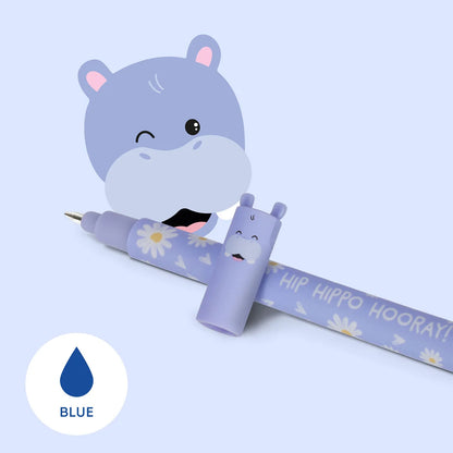 Erasable Pen Hippo Blue Ink