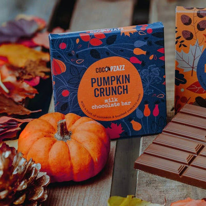 Coco Pzazz Pumpkin Crunch Milk Chocolate Bar