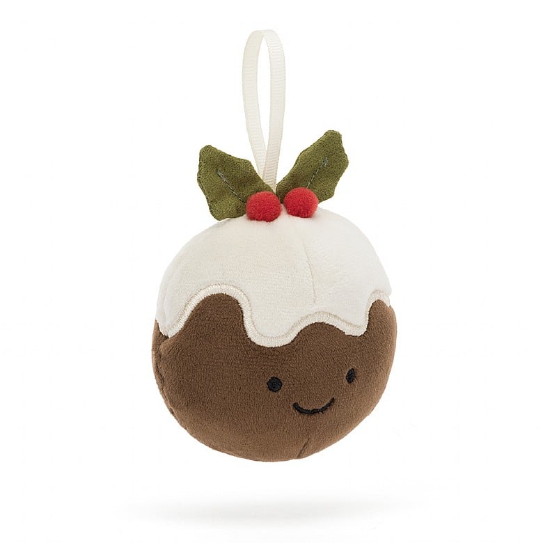 Jellycat Festive Folly Christmas Pudding Hanging Decoration