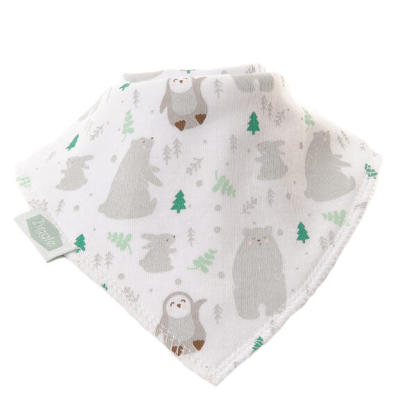 Ziggle Winter Animals Print Bib