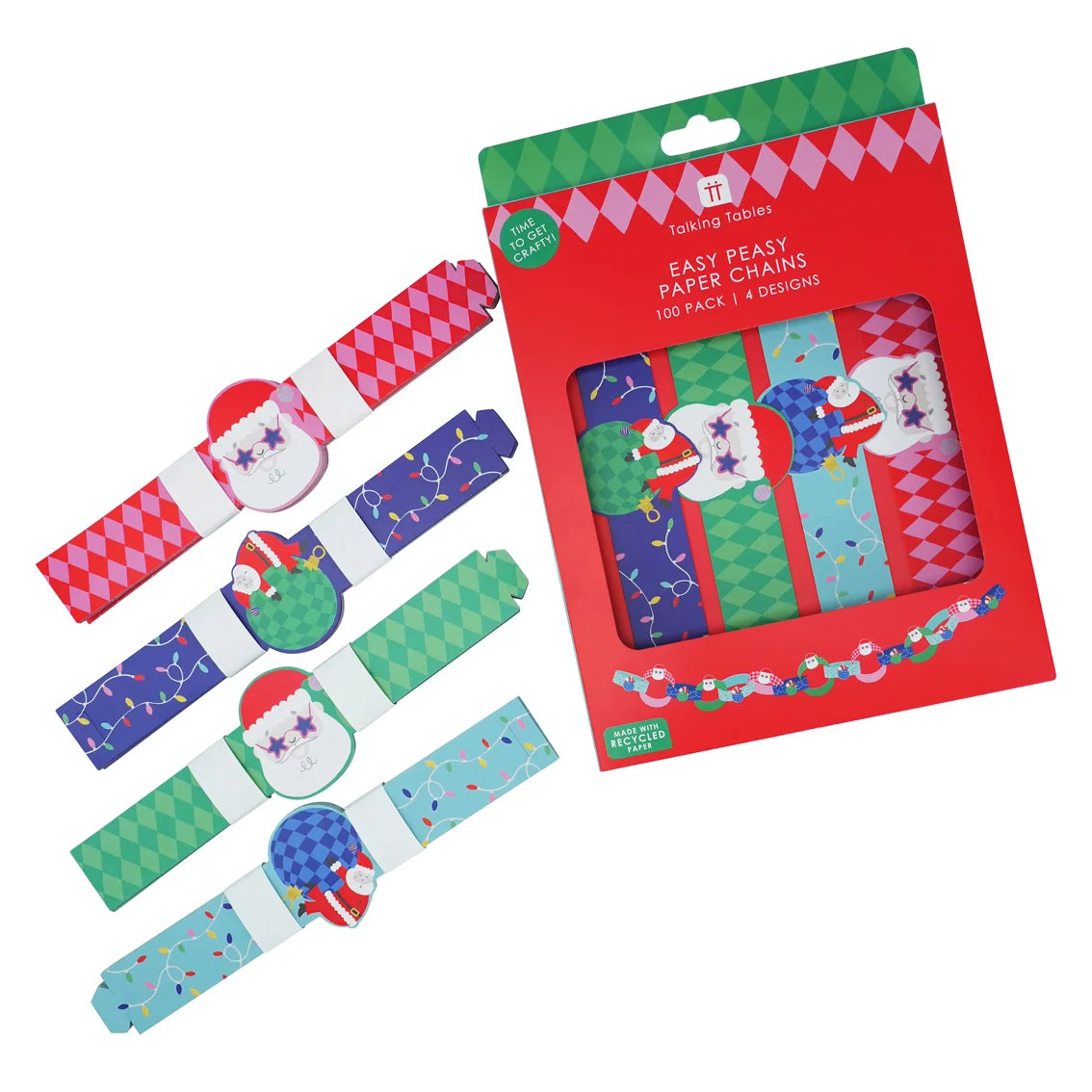 Fun Santa Paper Chains 100pk