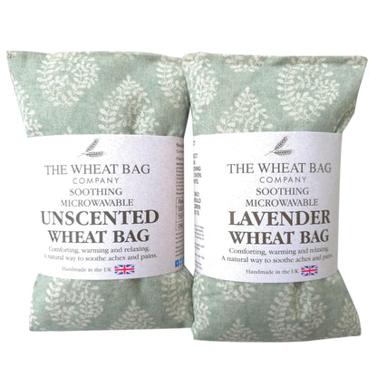 Fern Green Linen/Cotton Microwaveable Wheat Bag - Unscented