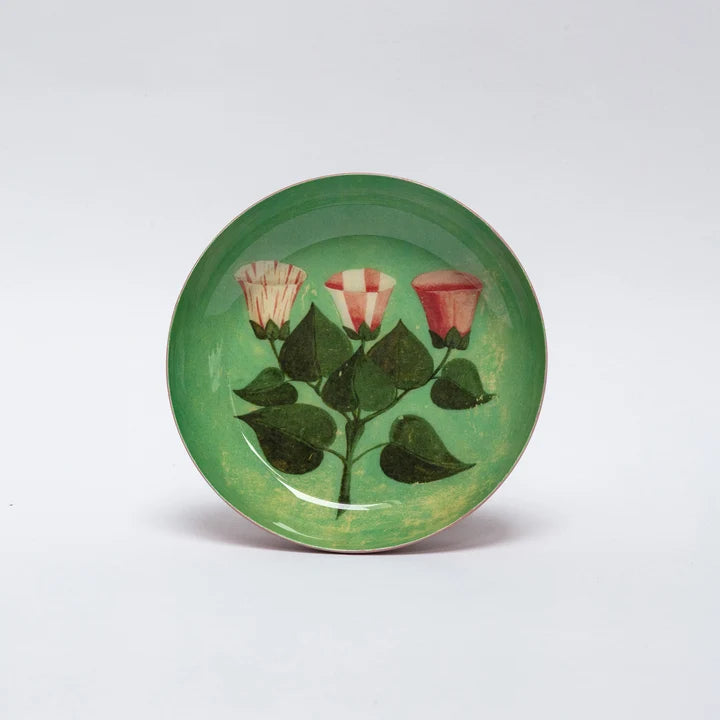 Round Enamel Tray Festival of Flowers