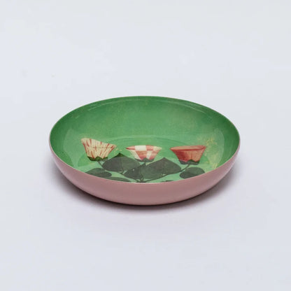 Round Enamel Tray Festival of Flowers