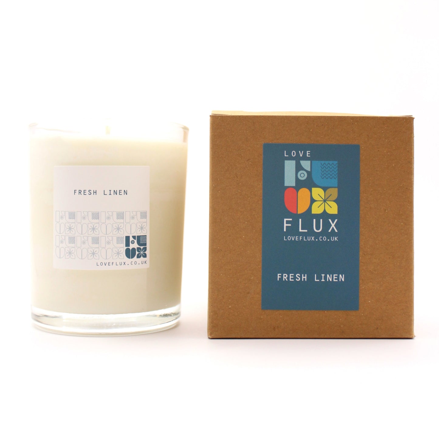 Flux Large Plant Wax Candle - Fresh Linen