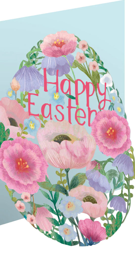 RLB Card Easter Floral Egg