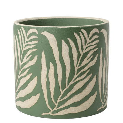 Collectors Pot 16cm Green Leaf