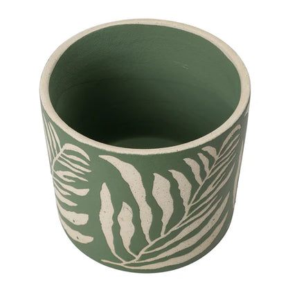 Collectors Pot 16cm Green Leaf