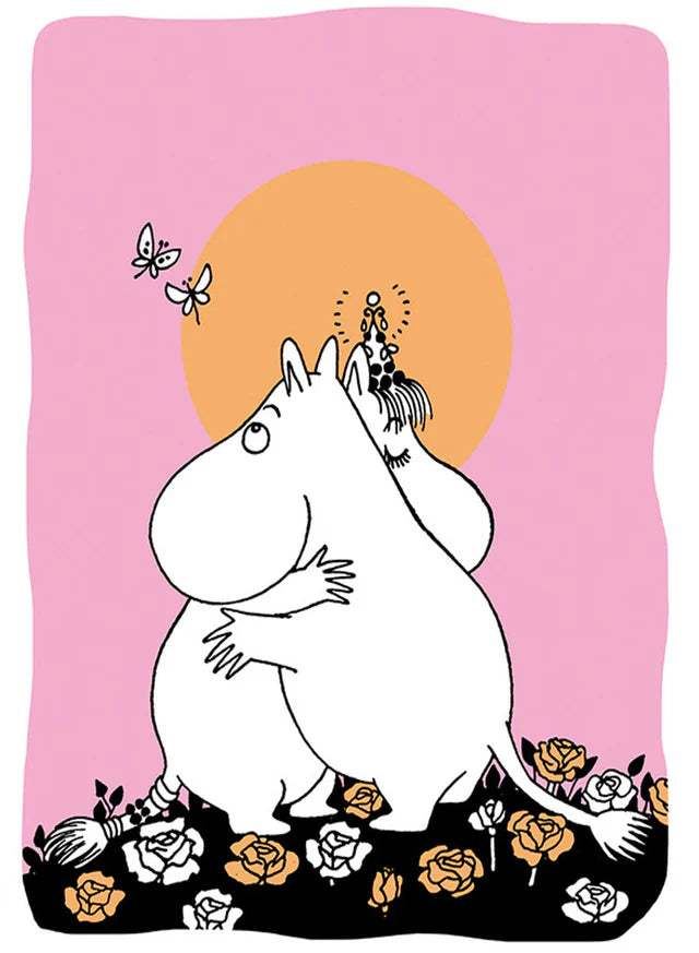 Blank Card Hugging Moomins