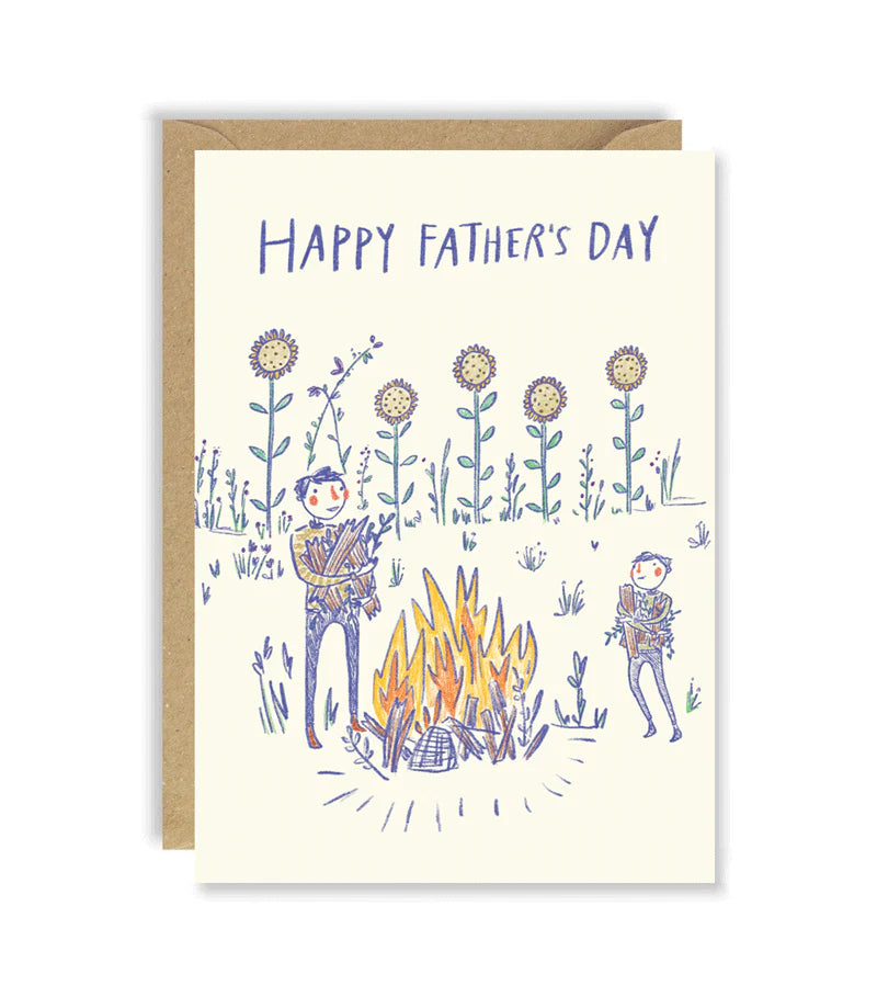 Father's Day Card Garden Fire