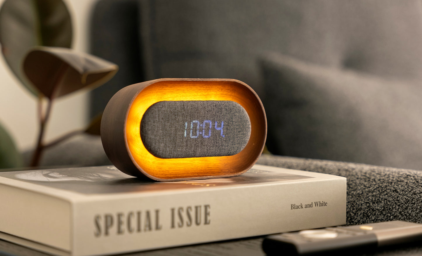 Lumos Clock - Oval Walnut