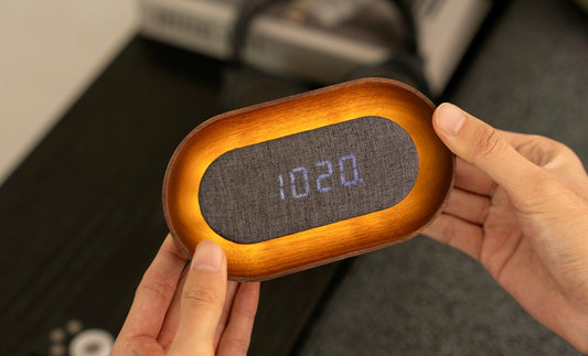 Lumos Clock - Oval Walnut
