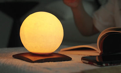 Mini LunaSpin Lamp Walnut