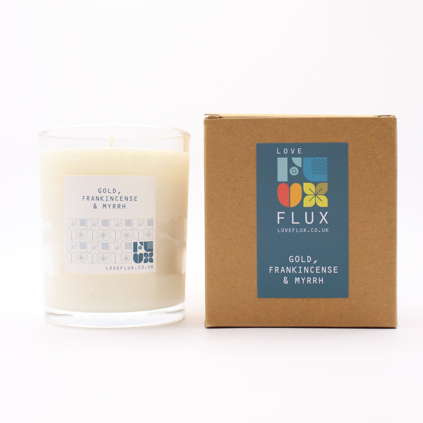 Flux Large Plant Wax Candle - Gold Frankincense & Myrrh