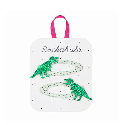 Spotty T-Rex Hair Clips