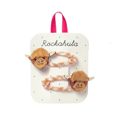Rockahula Hettie Highland Cow Hair Clips