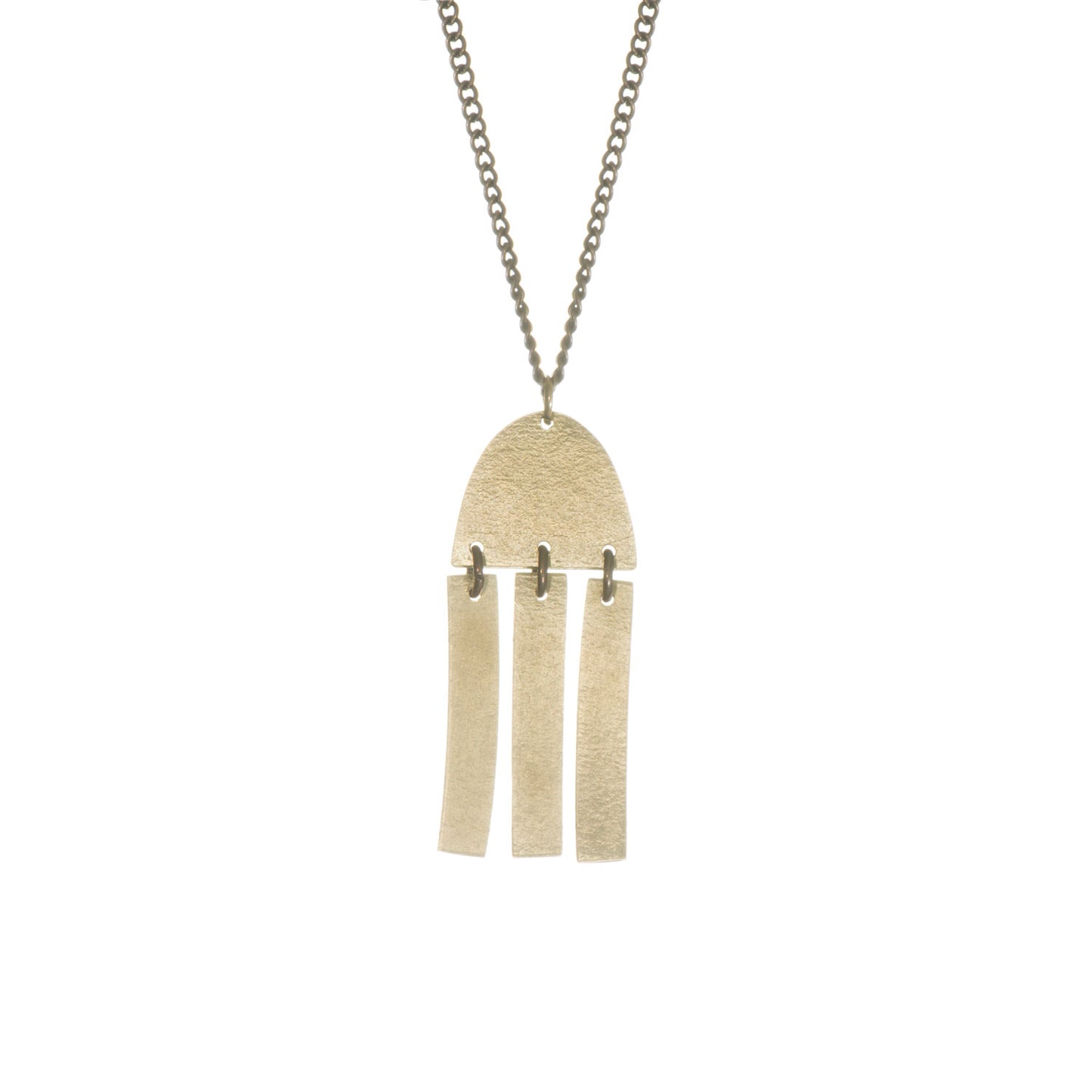Fringe Rounded Pendant Necklace