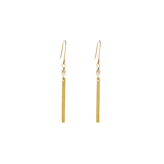 Pearl Bar Earrings