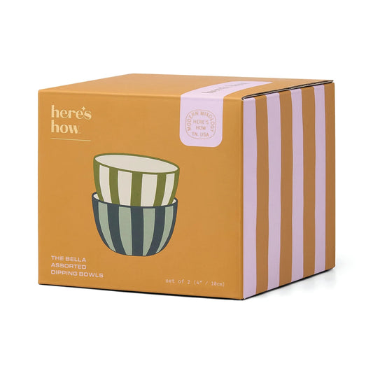 The Bella - 2 Dipping Bowls (Green & Blue)