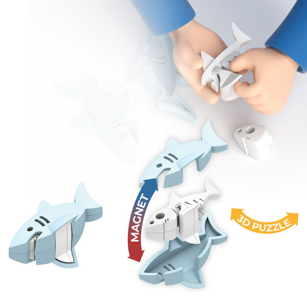 Halftoys Magnetic 3D Diorama White Shark