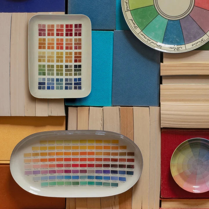 Rectangle Enamel Tray Watercolour Swatches