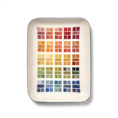 Rectangle Enamel Tray Watercolour Swatches