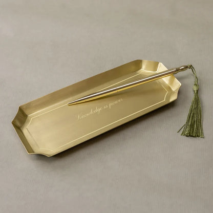 Brass Tray Knowledge Is Power