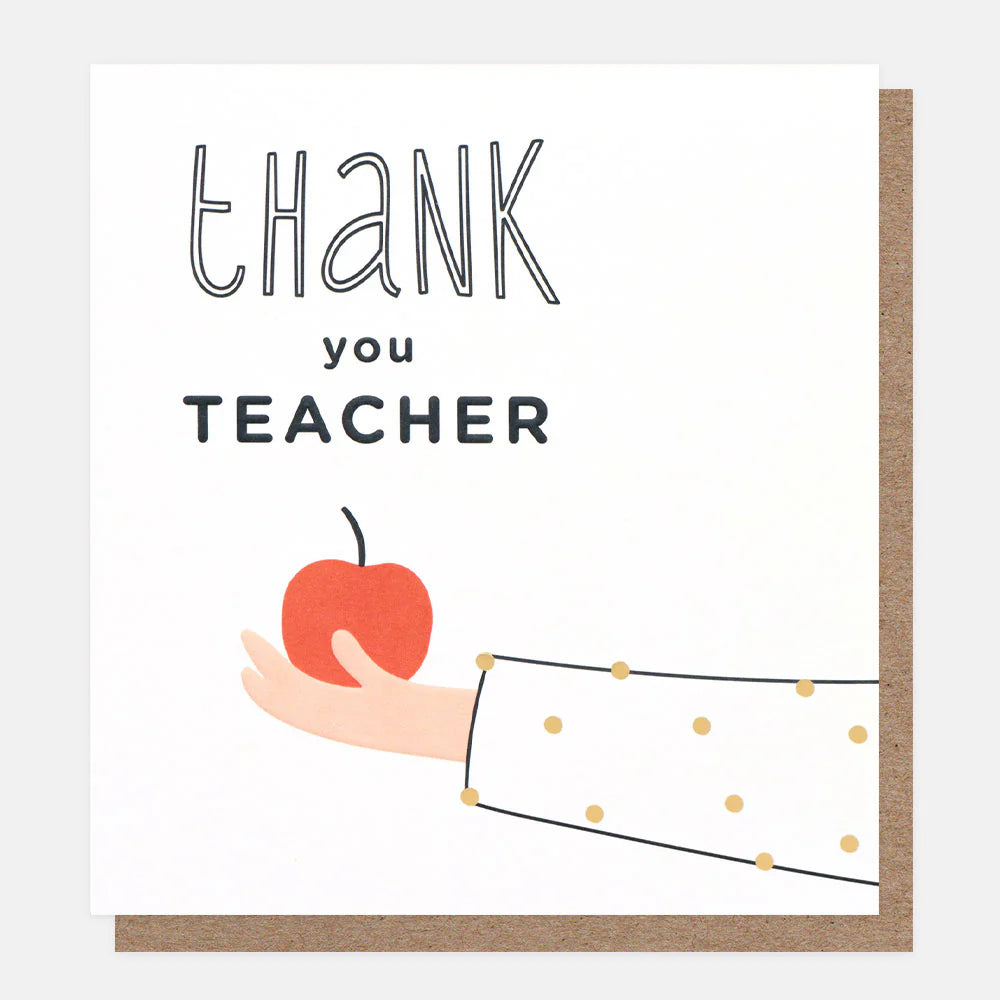 Thank You Teacher Card Apple