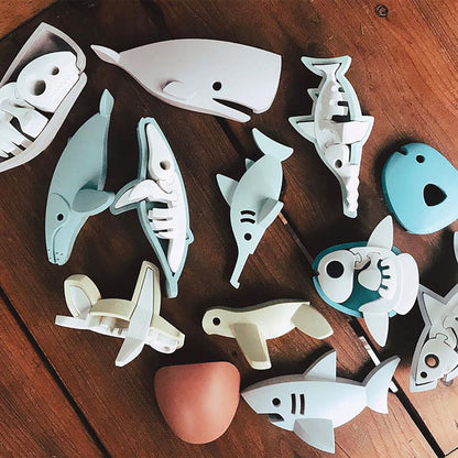 Halftoys Magnetic 3D Diorama White Shark