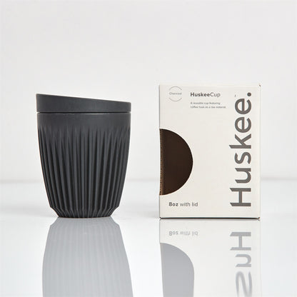 8oz Huskee Travel Cup & Lid (Charcoal)