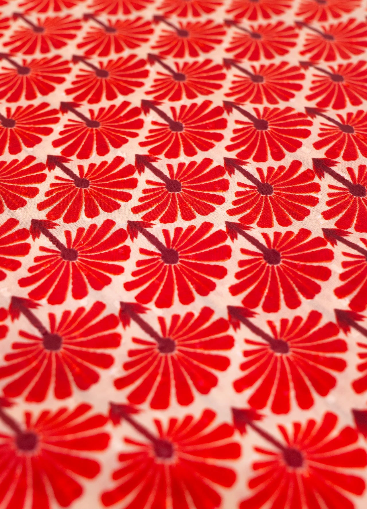 Rouge Bloom Cotton Infinity Scarf