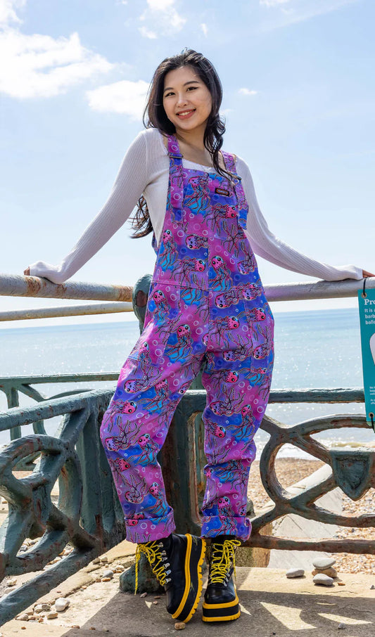 Run & Fly Twill Dungarees Jellyfish | Run and Fly Clothing