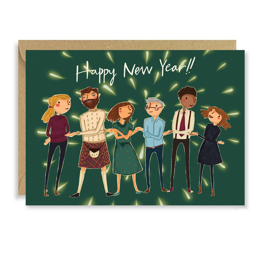 Card New Year Hogmanay