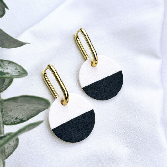 Icon Edit Earrings (Black & White)