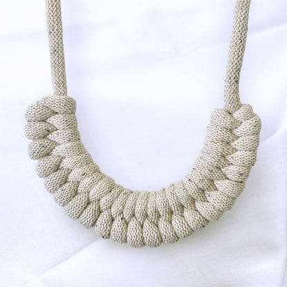 Chunky Weave Necklace (Latte)