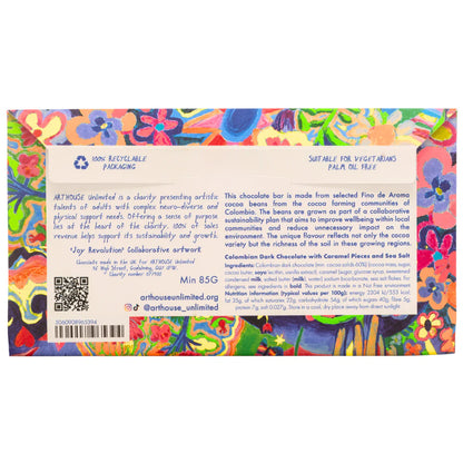 Arthouse Joy Revolution - Dark Chocolate Bar with Caramel Pieces & Sea Salt