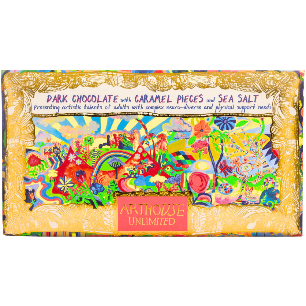 Arthouse Joy Revolution - Dark Chocolate Bar with Caramel Pieces & Sea Salt
