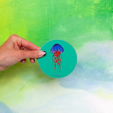 Jemima Jellyfish Round Coaster