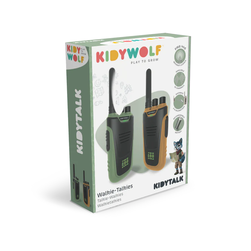 KIDYTALK Long Range Walkie-Talkies Green & Orange