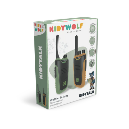 KIDYTALK Long Range Walkie-Talkies Green & Orange
