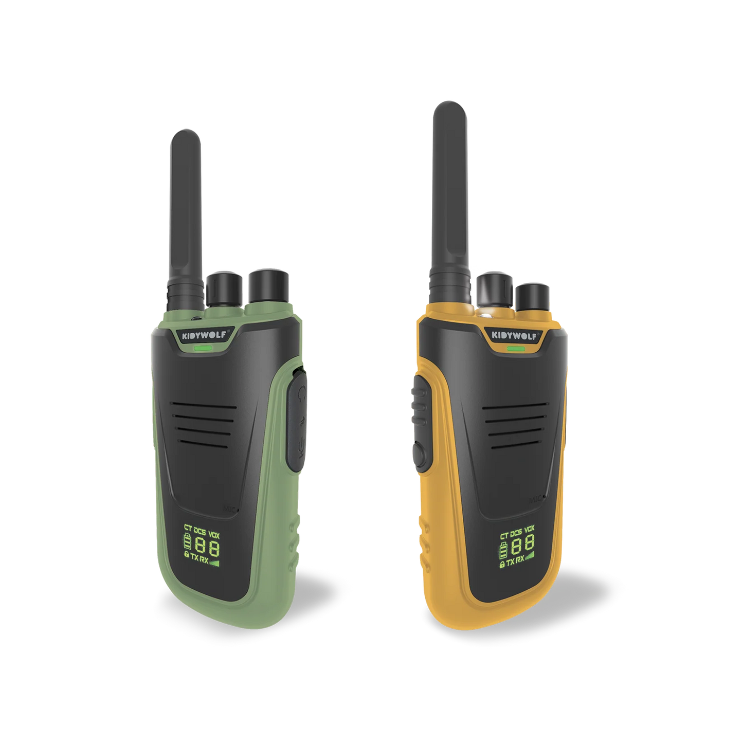 KIDYTALK Long Range Walkie-Talkies Green & Orange