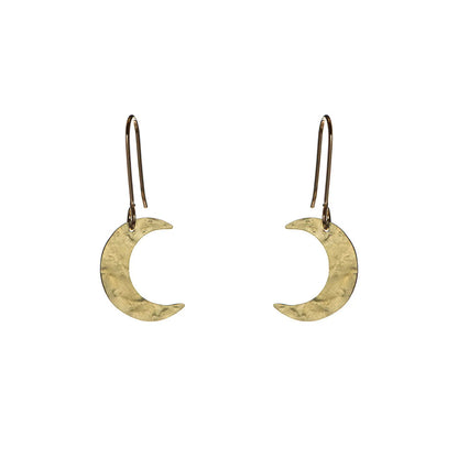 Luna Moon Brass Earrings