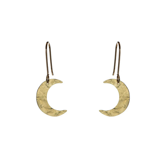 Luna Moon Brass Earrings