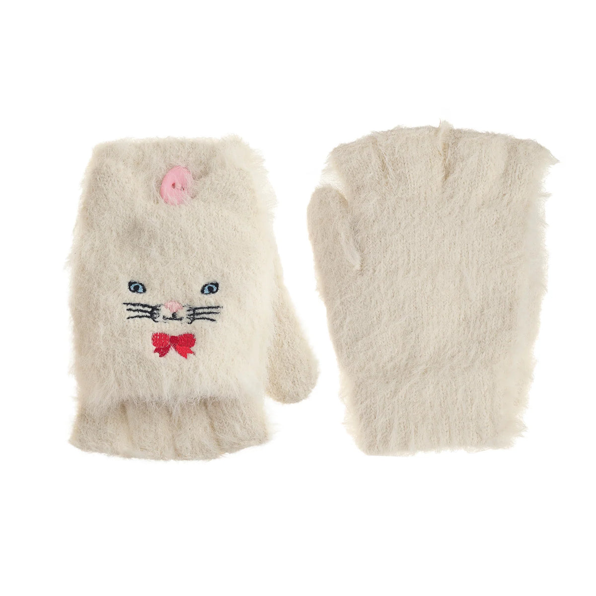 Cute Kitten Fluffy Gloves 3-6 Years