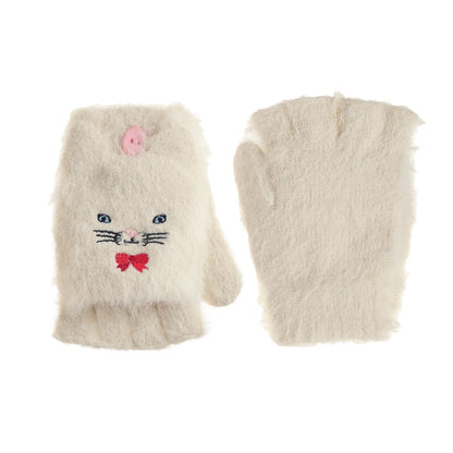 Cute Kitten Fluffy Gloves 3-6 Years