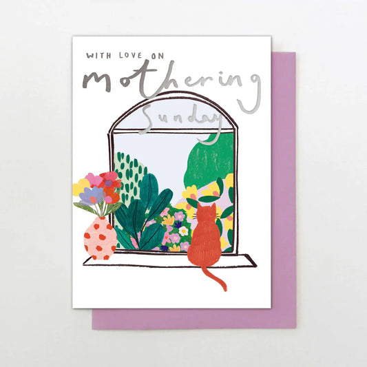 Mother's Day Card - Mothering Sunday Cat