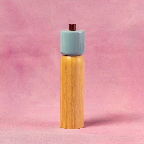 Maegen Large Salt/Pepper Grinder Sky Blue & Burgundy